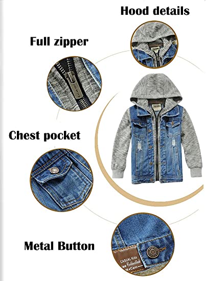 UNISEX Jacket Button Down Jean Coat Outwear