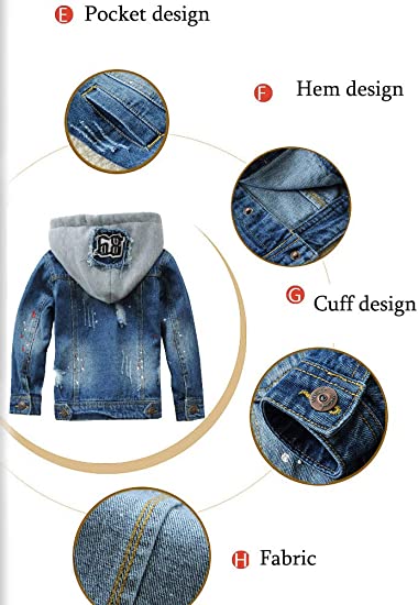 UNISEX Jacket Button Down Jean Coat Outwear