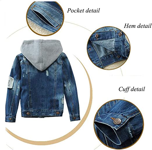 UNISEX Jacket Button Down Jean Coat Outwear