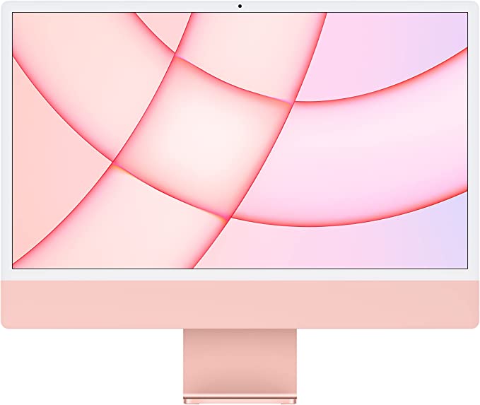 Apple  iMac (24-inch, Apple M1 chip with 8‑core CPU and 8‑core GPU, 8GB RAM, 256GB) - Silver - English