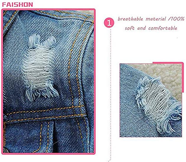 UNISEX Jacket Button Down Jean Coat Outwear