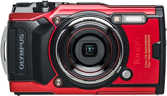 Olympus Tough TG-6 Digital Camera (Black) + 2 Pieces SanDisk 64GB Memory Card + Extra Battery + Case + Tripod + ZeeTech Accessory Bundle