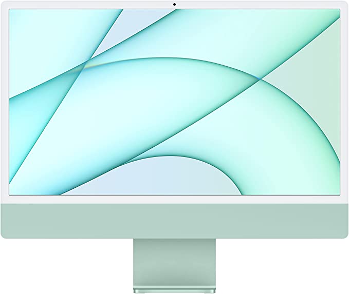 Apple  iMac (24-inch, Apple M1 chip with 8‑core CPU and 8‑core GPU, 8GB RAM, 256GB) - Silver - English