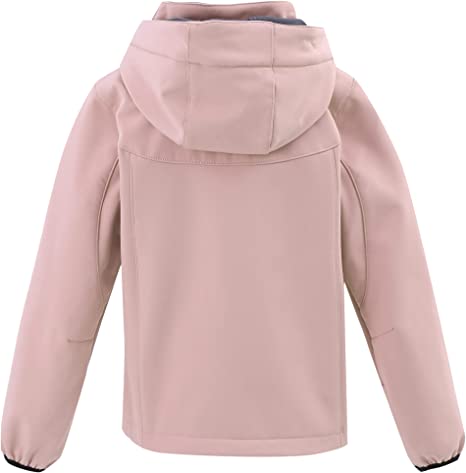 Boys Waterproof Softshell Jackets Fleece Lined Windpoof Raincoats with Hood