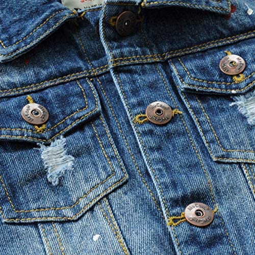 UNISEX Jacket Button Down Jean Coat Outwear