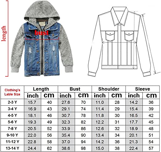 UNISEX Jacket Button Down Jean Coat Outwear