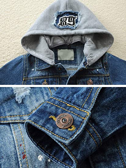UNISEX Jacket Button Down Jean Coat Outwear