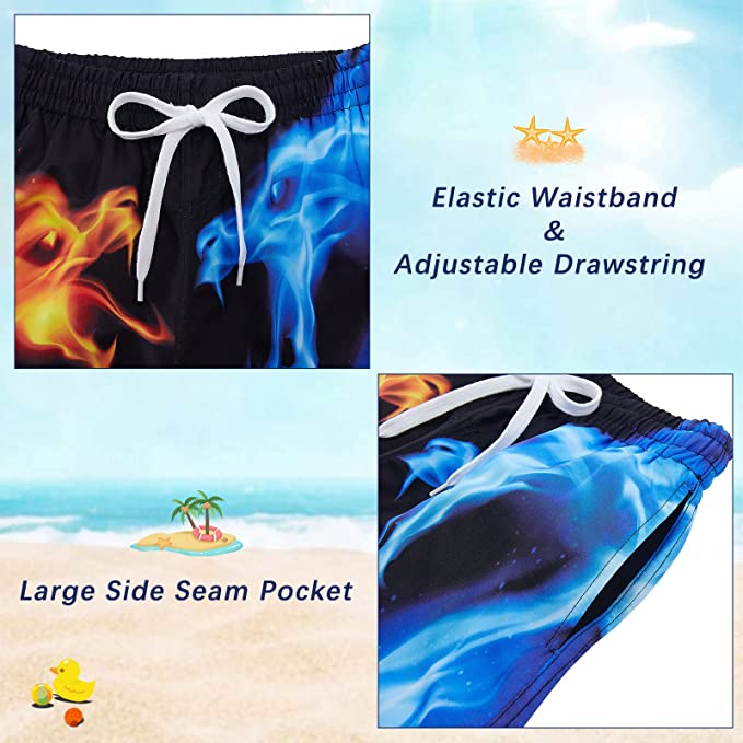 Quick Dry Beach Board Shorts 3D Cool Bathing Suits