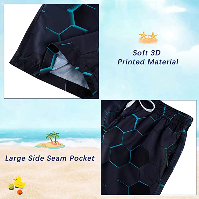 Quick Dry Beach Board Shorts 3D Cool Bathing Suits