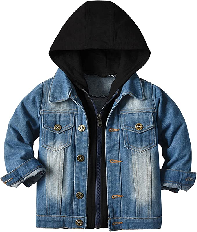 Jacket Long Sleeve Two Zipper Jeans Coat Tops Outfits