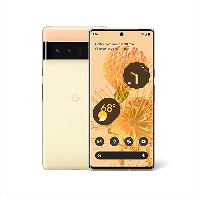 Google Pixel 6 Pro - 5G Android Phone - Unlocked Smartphone with Advanced Pixel Camera and Telephoto Lens - 256GB - Cloudy White