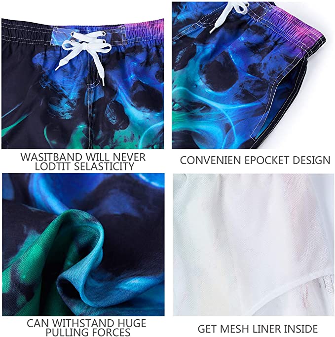 Quick Dry Beach Board Shorts 3D Cool Bathing Suits