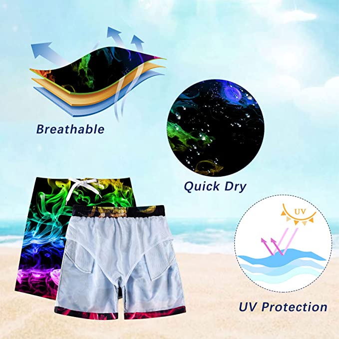 Quick Dry Beach Board Shorts 3D Cool Bathing Suits