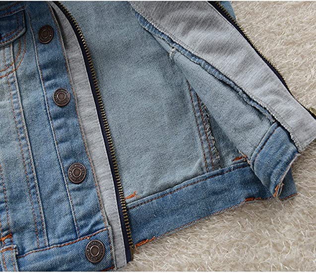 UNISEX Jacket Button Down Jean Coat Outwear