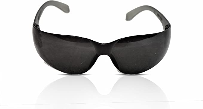 safety goggles, Scratch, Impact, and Ballistic Resistant, smoke lens, 12 Pack