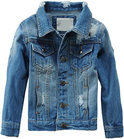 UNISEX Jacket Button Down Jean Coat Outwear