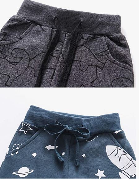Boys Cotton Jogging Pants, Pull-On