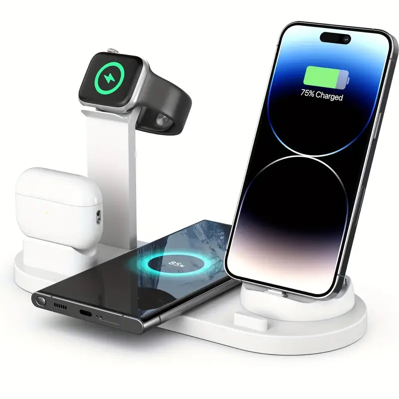 Charging Station, 3 in 1 Wireless Charger Stand, Fast Wireless Charging Dock for iPhone