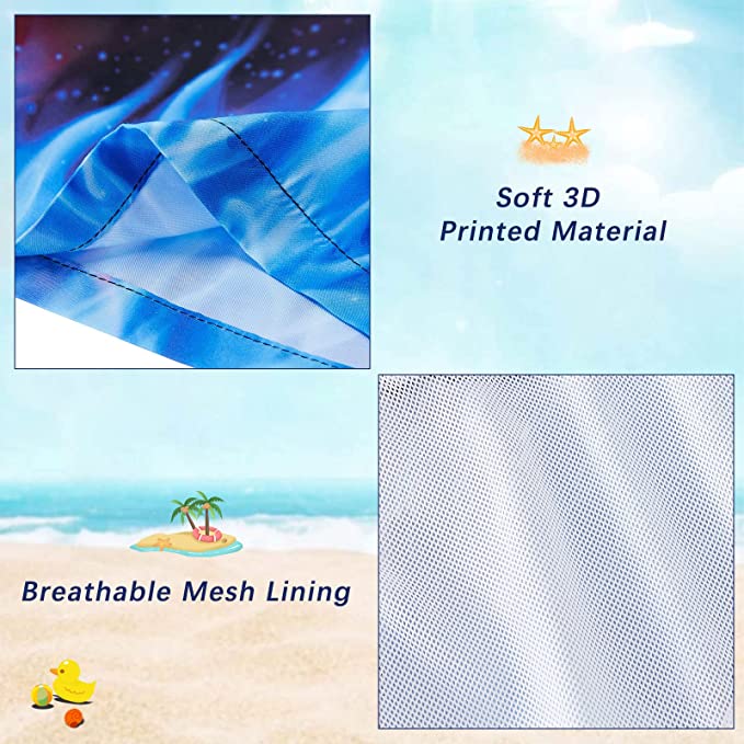 Quick Dry Beach Board Shorts 3D Cool Bathing Suits