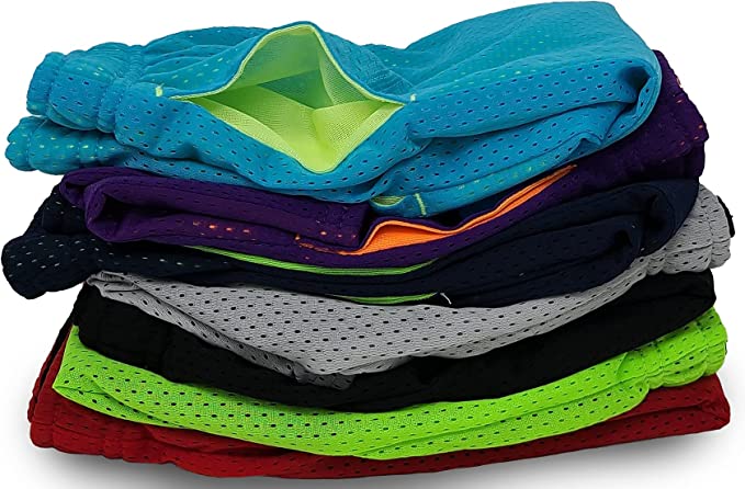 Boys 7 Pack Active Performance Mesh Style Basketball Sport Shorts