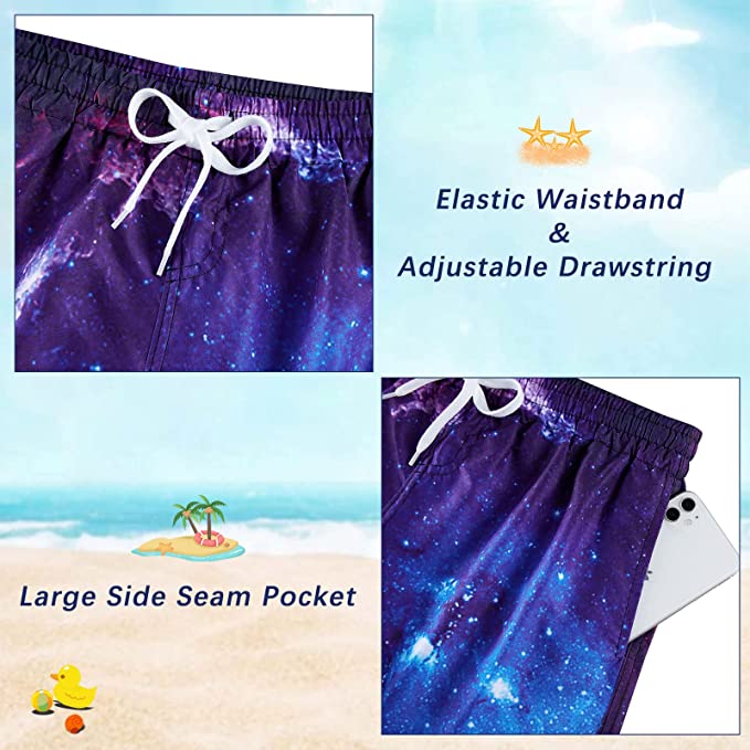 Quick Dry Beach Board Shorts 3D Cool Bathing Suits
