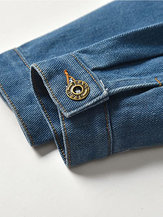 Jacket Long Sleeve Two Zipper Jeans Coat Tops Outfits