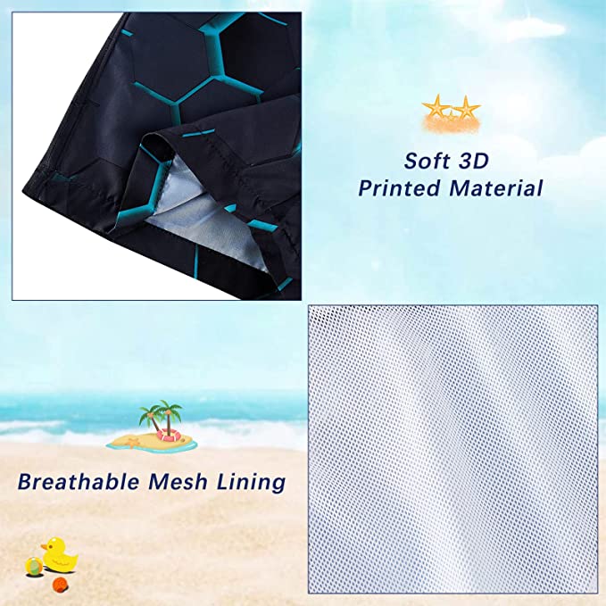 Quick Dry Beach Board Shorts 3D Cool Bathing Suits