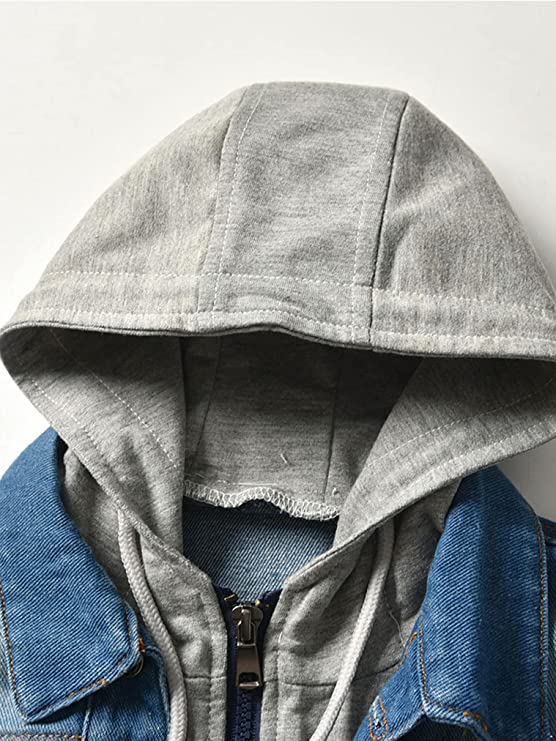 Jacket Long Sleeve Two Zipper Jeans Coat Tops Outfits