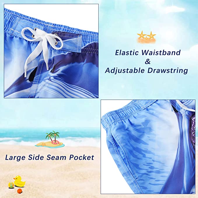 Quick Dry Beach Board Shorts 3D Cool Bathing Suits
