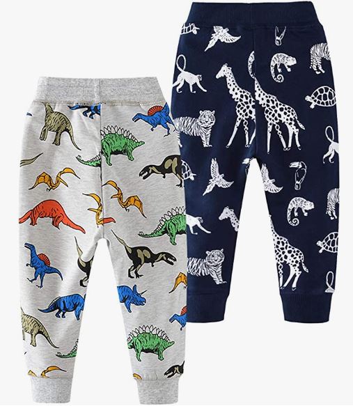 Boys Cotton Jogging Pants, Pull-On