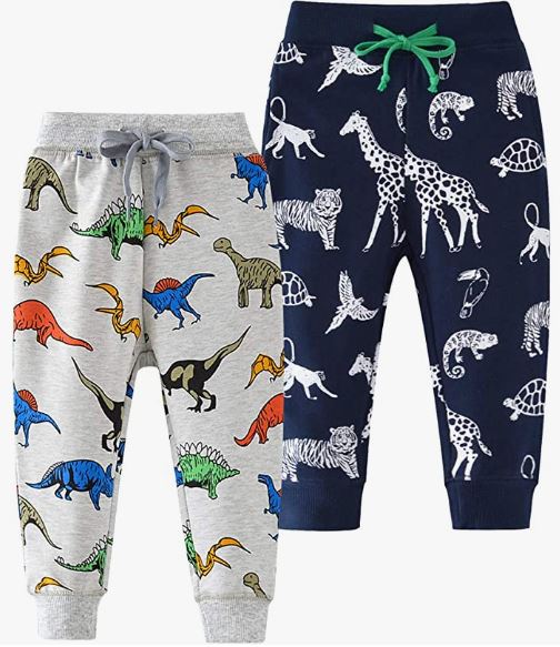 Boys Cotton Jogging Pants, Pull-On