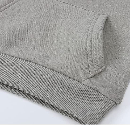 Tracksuit Kids Solid Color Hooded Sweatsuit Thick Cotton Pullover Sweatshirt + Pants Outfits Set