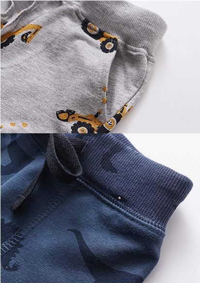 Boys Cotton Jogging Pants, Pull-On
