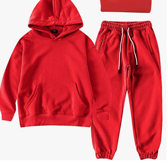 Boy's Hoodie Tracksuit Set Pullover Sweatshirt Jogging Pants 2 Pieces Sweatsuit