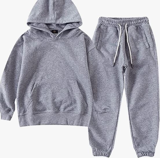 Boy's Hoodie Tracksuit Set Pullover Sweatshirt Jogging Pants 2 Pieces Sweatsuit