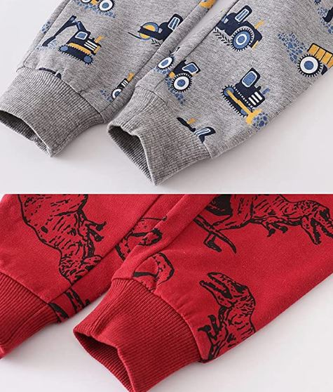 Boys Cotton Jogging Pants, Pull-On