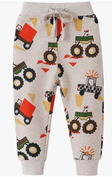 Boys Cotton Jogging Pants, Pull-On