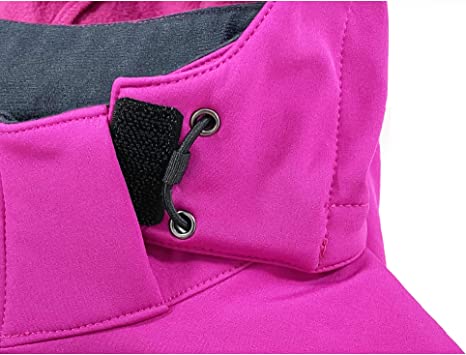 Boys Waterproof Softshell Jackets Fleece Lined Windpoof Raincoats with Hood