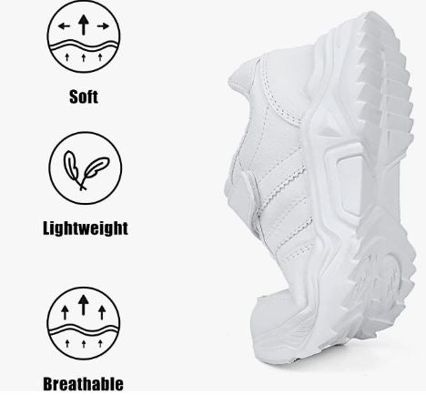 Unisex-Child White Boys Girls Shoes Antiskid Tennis Sneakers Outdoor Casual