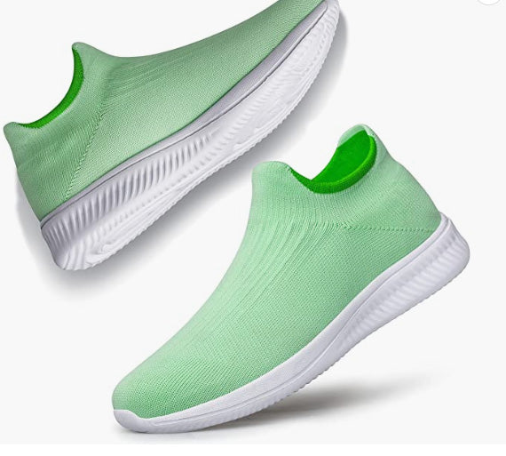 Walking Shoes Sock Sneakers Flat Pull-on Casual Working Athletic Tennis Gym Jogging