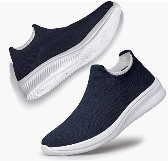 Walking Shoes Sock Sneakers Flat Pull-on Casual Working Athletic Tennis Gym Jogging