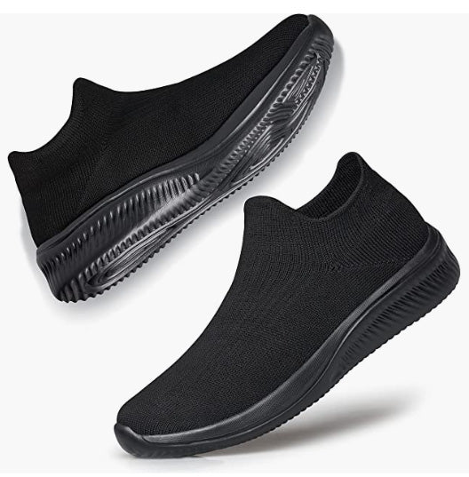 Walking Shoes Sock Sneakers Flat Pull-on Casual Working Athletic Tennis Gym Jogging