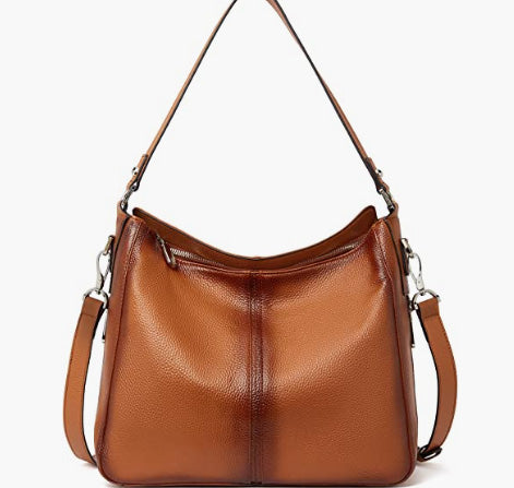 Genuine Leather Hobo Handbags Designer Shoulder Tote Purses Crossbody Large Bag for Women