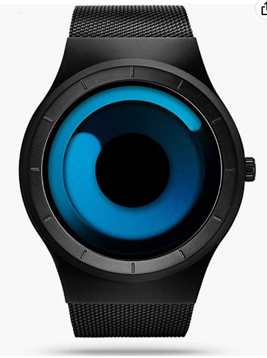 Fashion Cool Watch Men Original No Hands Design Watch Men Steel Mesh Men's Watch Clock Relogio Masculino Creative Wristwatch