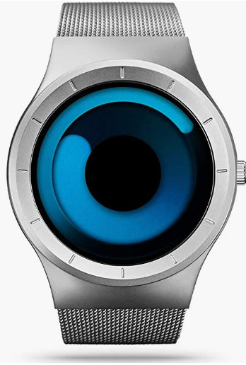 Fashion Cool Watch Men Original No Hands Design Watch Men Steel Mesh Men's Watch Clock Relogio Masculino Creative Wristwatch