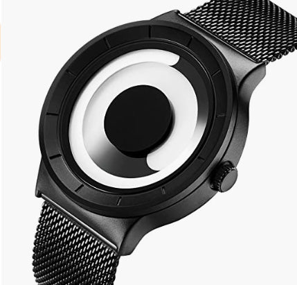Fashion Cool Watch Men Original No Hands Design Watch Men Steel Mesh Men's Watch Clock Relogio Masculino Creative Wristwatch