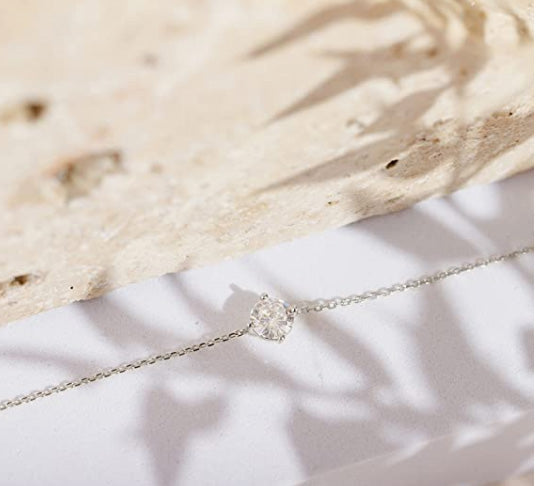 14K Gold Plated 925 Sterling Silver Cubic Zirconia Solitaire Diamond Bracelet | Bridesmaid Bracelets | Gold Bracelets for Women