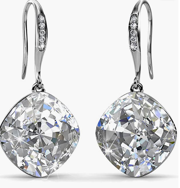 8k Gold Plated, Crystals by Swarovski, Ideal Gift for her, For any Occasion, Beautiful Wedding Earrings, Wonderful for Birthday or Christmas