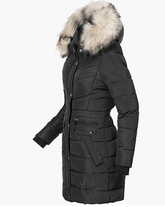 Women's Hooded Parka Winter Jacket Thicken Padded Puffer Coat