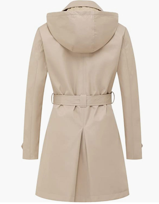 Double Breasted Trench Coats Mid-Length